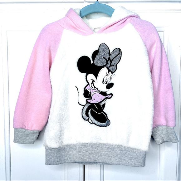 2T DISNEY | Minnie Mouse Sweatshirt with Ears & Bow on Hood! Sz 2T